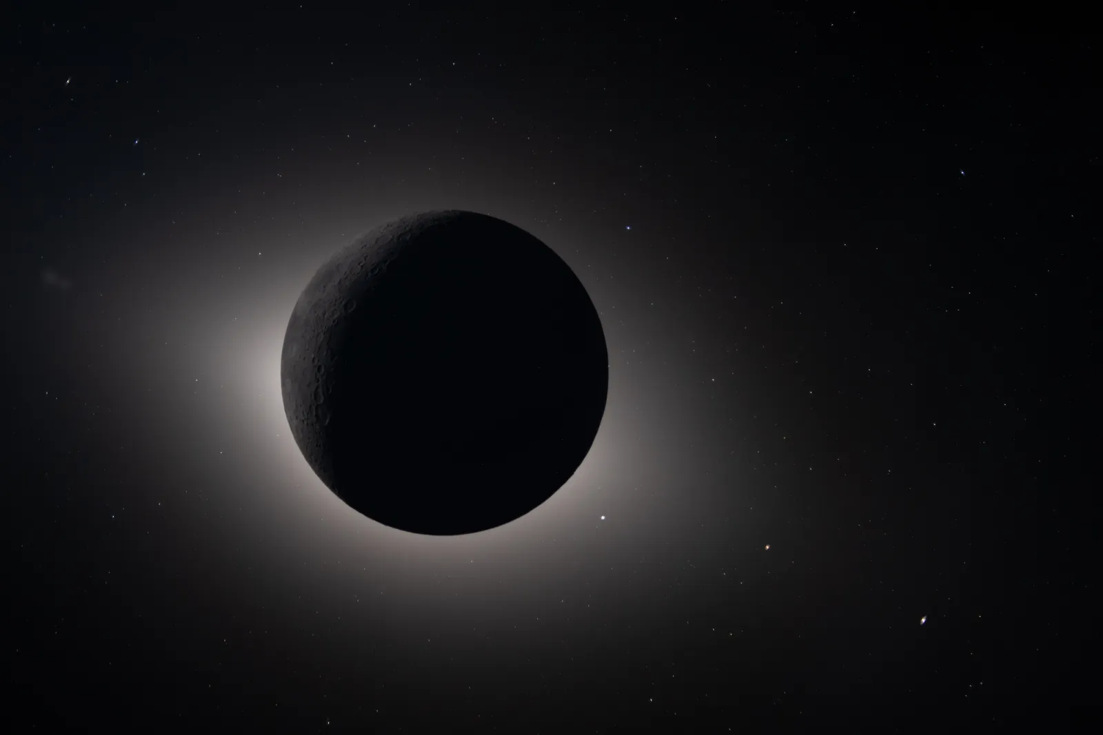 Artemis II photo ART002-E-15986: The solar eclipse from Orion at 01:06 UTC