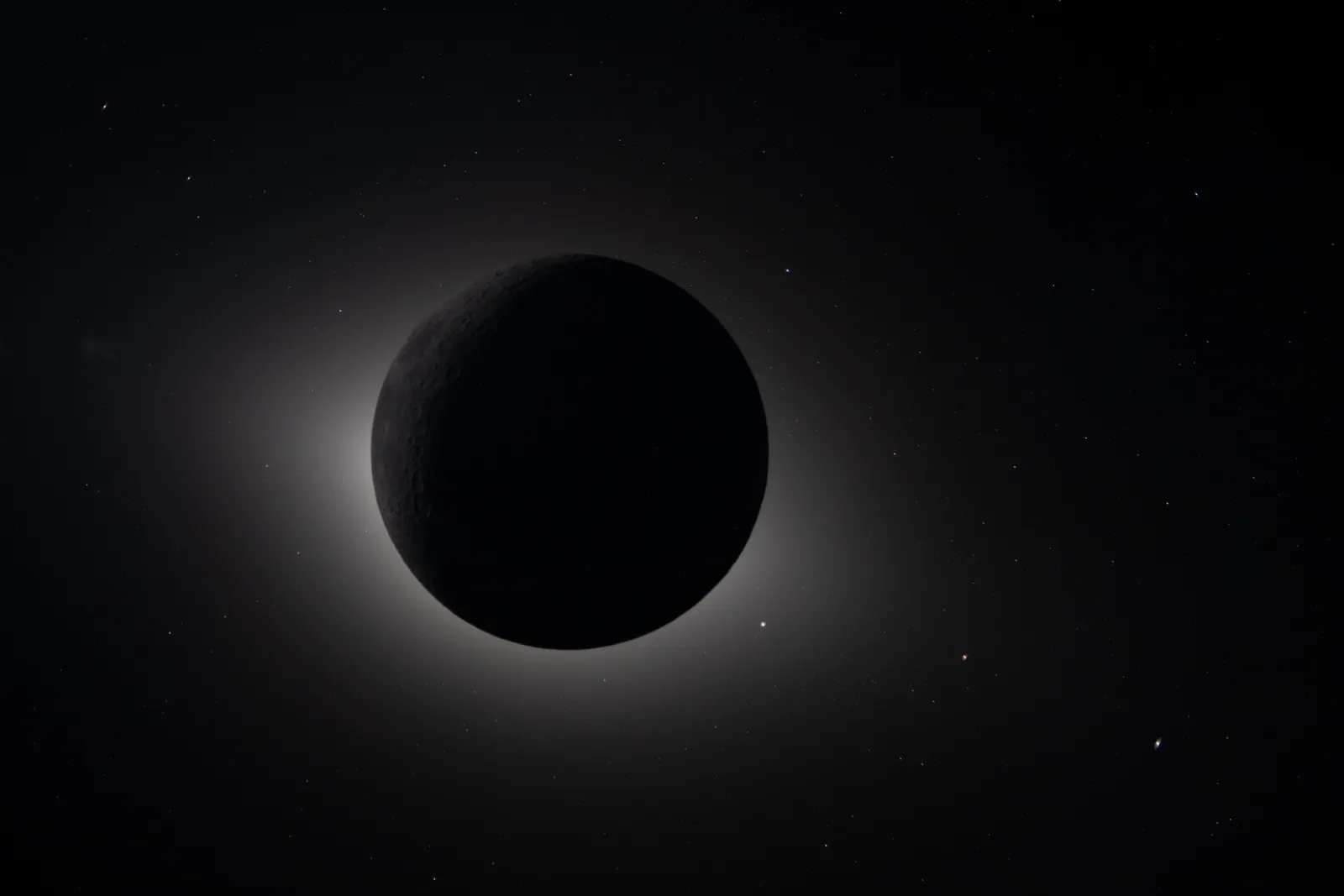 Artemis II photo ART002-E-15996: The solar eclipse from Orion at 01:06 UTC