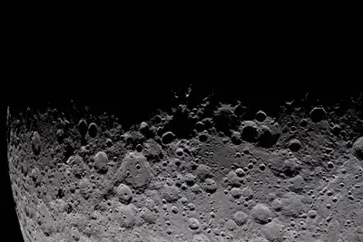 Artemis II photo ART002-E-10315: The lunar far side near Vavilov, from 7,932 km