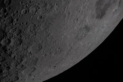Artemis II photo ART002-E-10450: The lunar far side near Vavilov, from 7,825 km