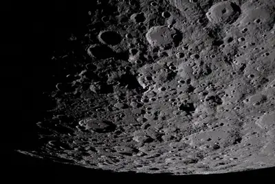 Artemis II photo ART002-E-10502: The lunar far side near Vavilov, from 7,614 km