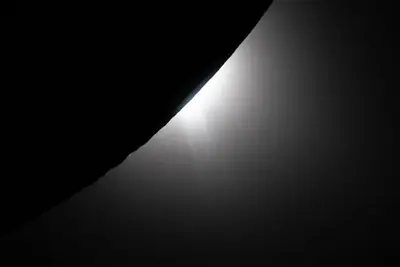 Artemis II photo ART002-E-10652: The solar eclipse from Orion at 00:34 UTC