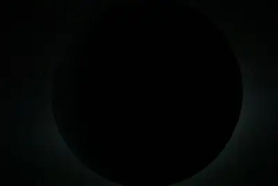 Artemis II photo ART002-E-11568: The solar eclipse from Orion at 01:00 UTC