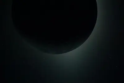 Artemis II photo ART002-E-11579: The solar eclipse from Orion at 01:00 UTC