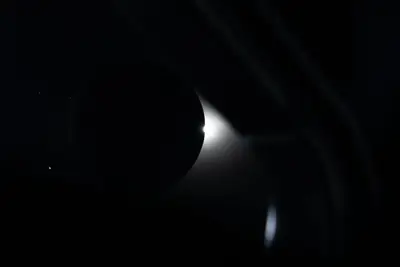 Artemis II photo ART002-E-15435: The solar eclipse from Orion at 00:34 UTC