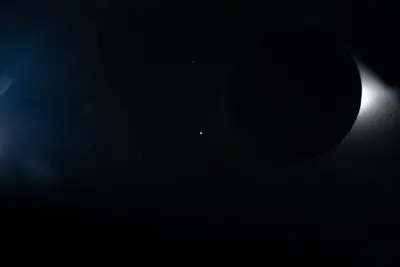 Artemis II photo ART002-E-15620: The solar eclipse from Orion at 00:36 UTC