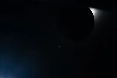 Artemis II photo ART002-E-15640: The solar eclipse from Orion at 00:37 UTC