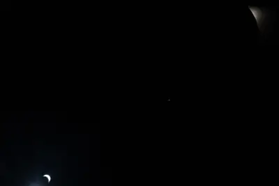 Artemis II photo ART002-E-15654: The solar eclipse from Orion at 00:37 UTC