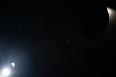 Artemis II photo ART002-E-15660: The solar eclipse from Orion at 00:37 UTC