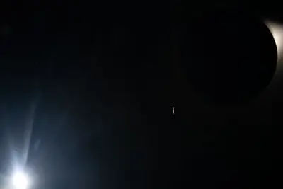 Artemis II photo ART002-E-15740: The solar eclipse from Orion at 00:37 UTC