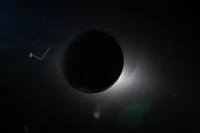 Artemis II photo ART002-E-15860: The solar eclipse from Orion at 00:46 UTC