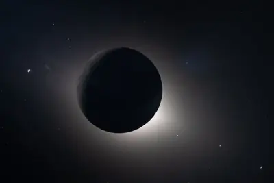 Artemis II photo ART002-E-15906: The solar eclipse from Orion at 00:50 UTC