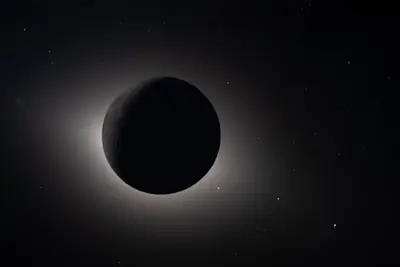 Artemis II photo ART002-E-15986: The solar eclipse from Orion at 01:06 UTC