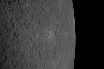 Artemis II photo ART002-E-19121: The lunar far side near Korolev, from 7,221 km