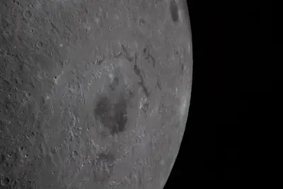 Artemis II photo ART002-E-20567: The lunar far side near Hertzsprung, from 9,008 km