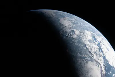 Artemis II photo ART002-E-23117: Earth from high orbit, 70,135 km up