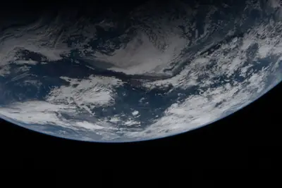 Artemis II photo ART002-E-23176: Earth from high orbit, 70,119 km up