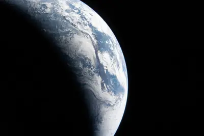 Artemis II photo ART002-E-23286: Earth from high orbit, 70,102 km up