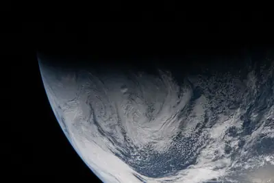 Artemis II photo ART002-E-23363: Earth from high orbit, 52,467 km up