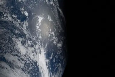Artemis II photo ART002-E-23418: Earth from high orbit, 50,700 km up