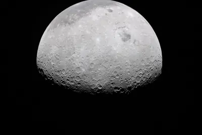 Artemis II photo ART002-E-24606: The Moon on approach, 11,068 km away