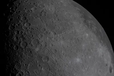 Artemis II photo ART002-E-24781: The lunar far side near Hertzsprung, from 9,319 km