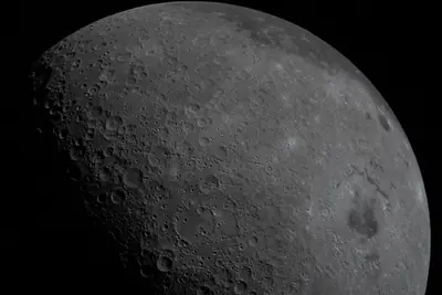 Artemis II photo ART002-E-24823: The lunar far side near Hertzsprung, from 9,136 km
