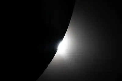 Artemis II photo ART002-E-9297: The solar eclipse from Orion at 00:34 UTC